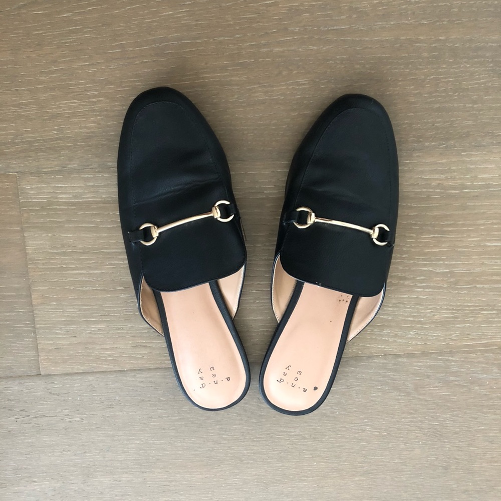 Black loafers